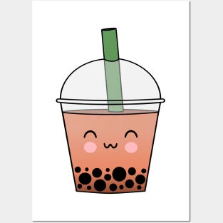 Mocha bubble tea Posters and Art